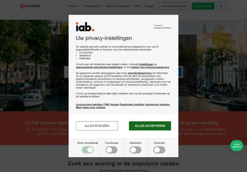 Screenshot van rentola.nl