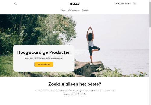 Screenshot van rilleo.nl