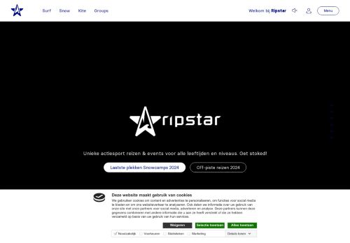 Screenshot van ripstar.nl