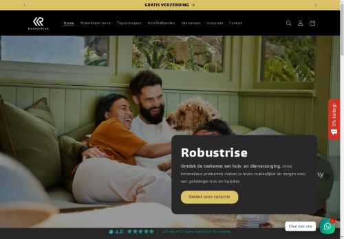 Screenshot van robustrise.nl