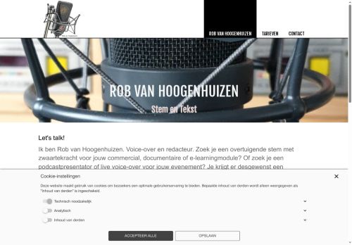 Screenshot van robvanhoogenhuizen.nl