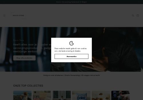 Screenshot van rocco-store.nl