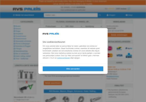 Screenshot van rvspaleis.nl