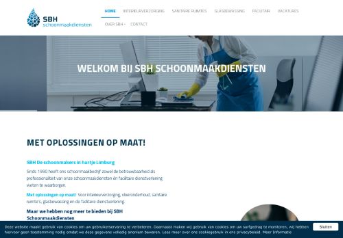 Screenshot van sbh-schoonmaakdiensten.nl