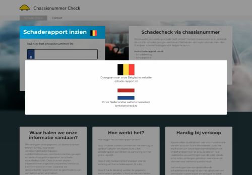 Screenshot van schade-rapport.nl