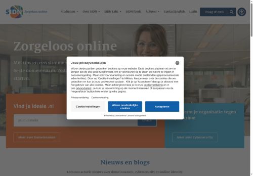 Screenshot van sidn.nl