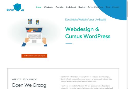 Screenshot van sierink-wp.nl