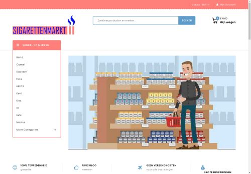 Screenshot van sigarettenmarkt.co