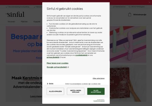 Screenshot van sinful.nl
