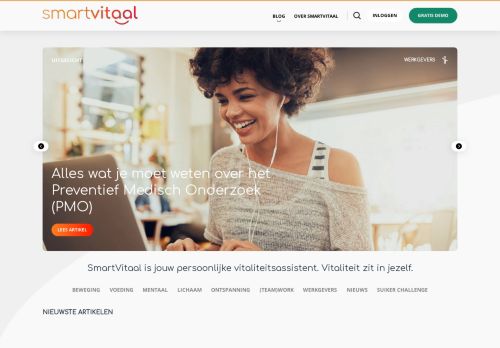 Screenshot van smartvitaal.nl