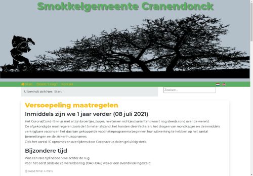 Screenshot van smokkelgemeentecranendonck.nl