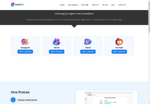 Screenshot van socialmos.nl