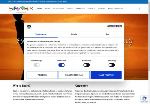 Screenshot van spark-your-life.nl