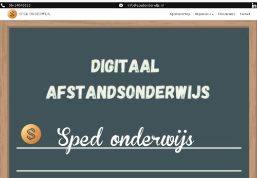 Screenshot van spedonderwijs.nl