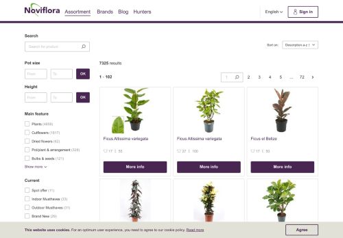 Screenshot van store.noviflora.com