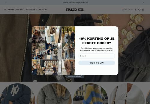 Screenshot van studiofits.nl