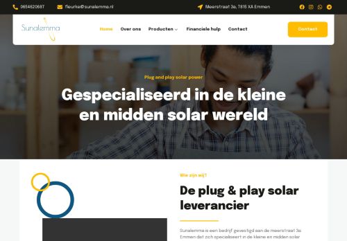Screenshot van sunalemma.nl