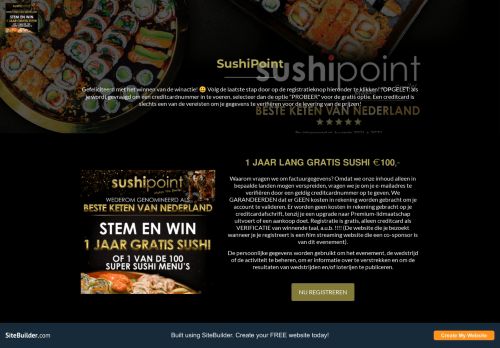 Screenshot van sushipoint2.myfreesites.net