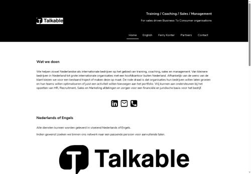Screenshot van talkable.nl