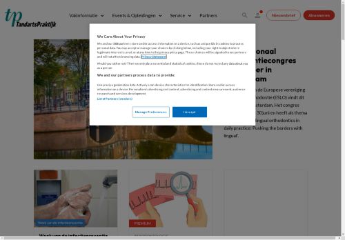 Screenshot van tandartspraktijk.nl