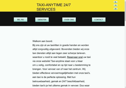 Screenshot van taxi-anytime.be