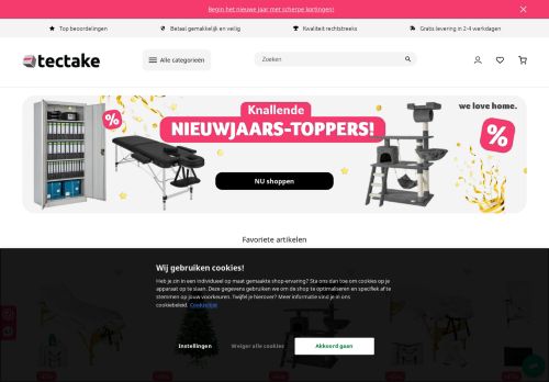 Screenshot van tectake.nl