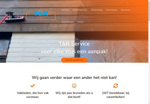 Screenshot van tenrglasengevelreiniging.nl