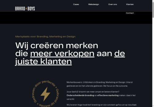 Screenshot van thebrandboys.nl