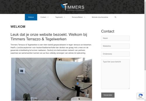 Screenshot van timmersbarlo.nl