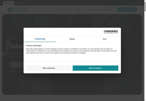 Screenshot van toteco.nl