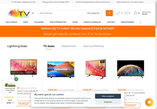 Screenshot van tvoutlet.tv