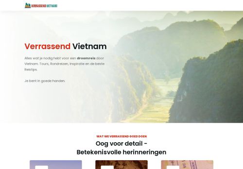 Screenshot van verrassendvietnam.nl