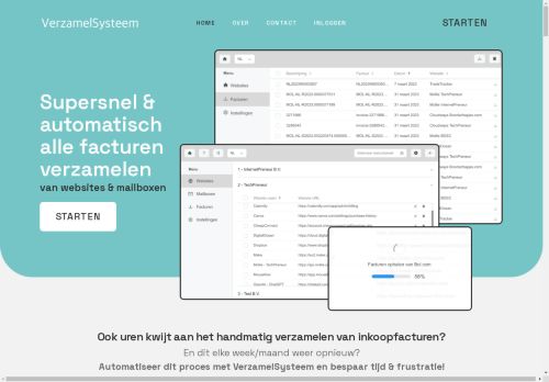 Screenshot van verzamelsysteem.nl