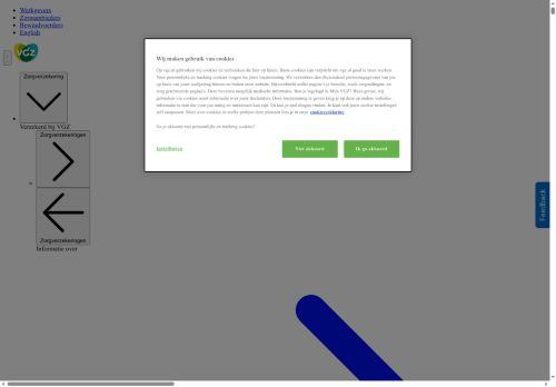 Screenshot van vgz.nl