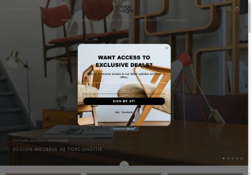 Screenshot van vintagedesigns.nl