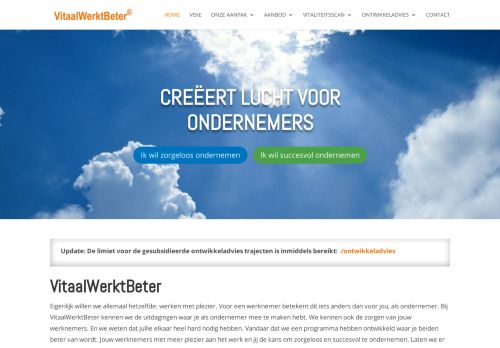 Screenshot van vitaalwerktbeter.nl