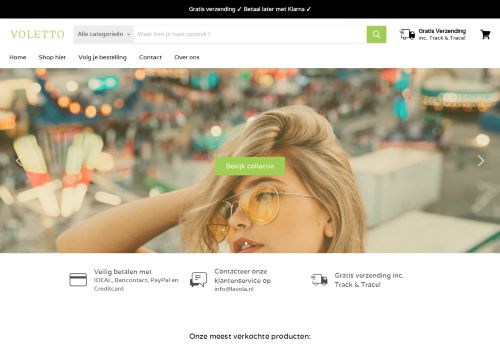 Screenshot van voletto.nl
