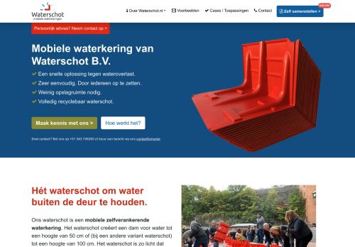 Screenshot van waterschot.nl