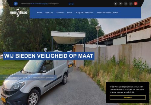 Screenshot van wdevriesbeveiliging.nl