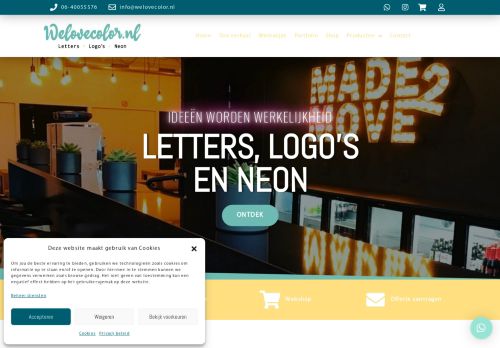 Screenshot van welovecolor.nl