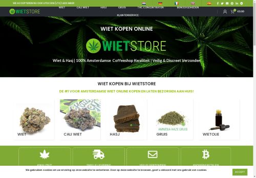 Screenshot van wietstores.nl