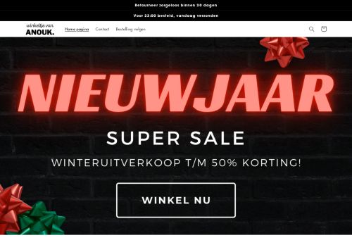 Screenshot van winkeltjevananouk.nl