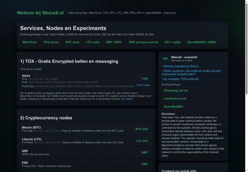 Screenshot van wolvex.nl
