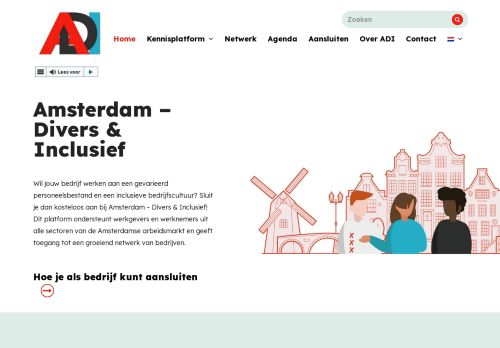 Screenshot van 020diverseninclusief.nl