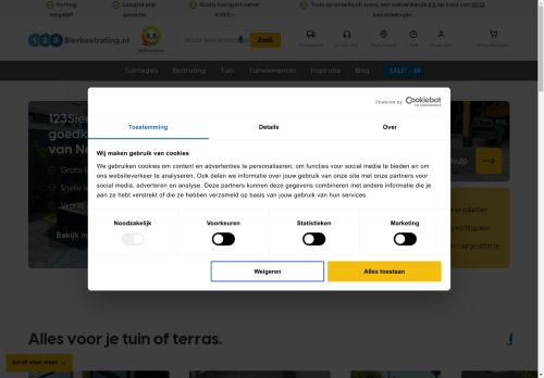 Screenshot van 123sierbestrating.nl