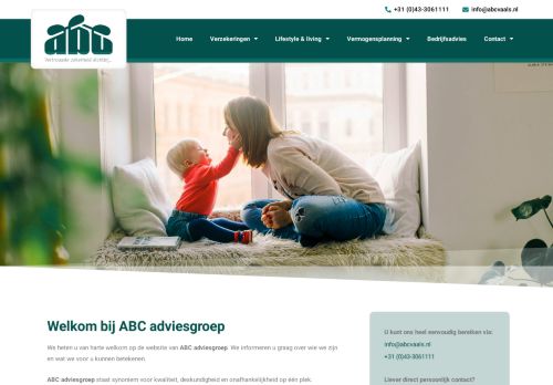 Screenshot van abc-financieel.nl