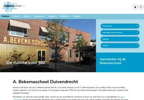 Screenshot van abekemaschool.nl