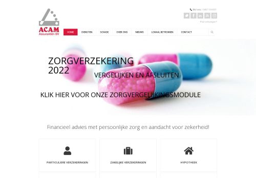 Screenshot van acam.nl