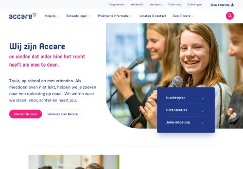 Screenshot van accare.nl