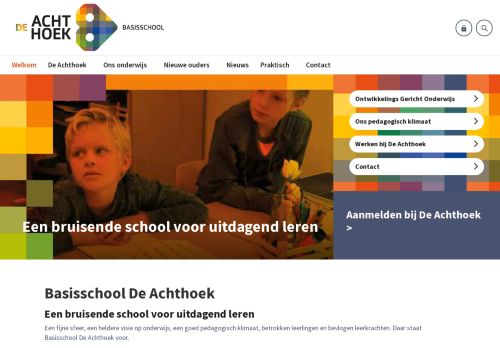 Screenshot van achthoek.nl
